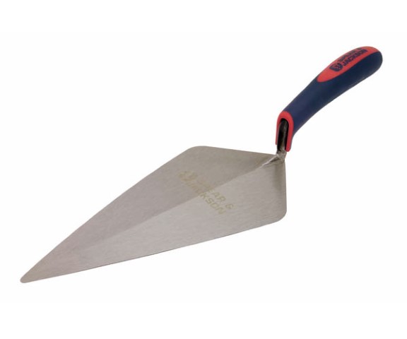 SPEAR & JACKSON - TROWEL BRICK-305MM-CARBON STEEL BLADE-SOFT GRIP HANDLE